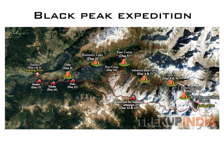 Black peak map and route