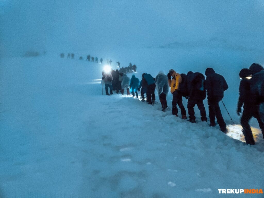 trekup india trekkers climibing kedarkantha peak summit